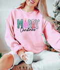 Merry Christmas Trees Sweatshirt: Holiday Squad Winter Shirt