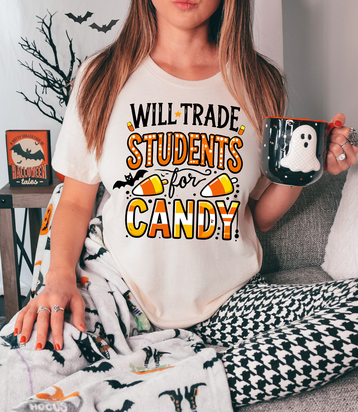 Will Trade Students for Candy Shirt, Teacher Halloween Tee