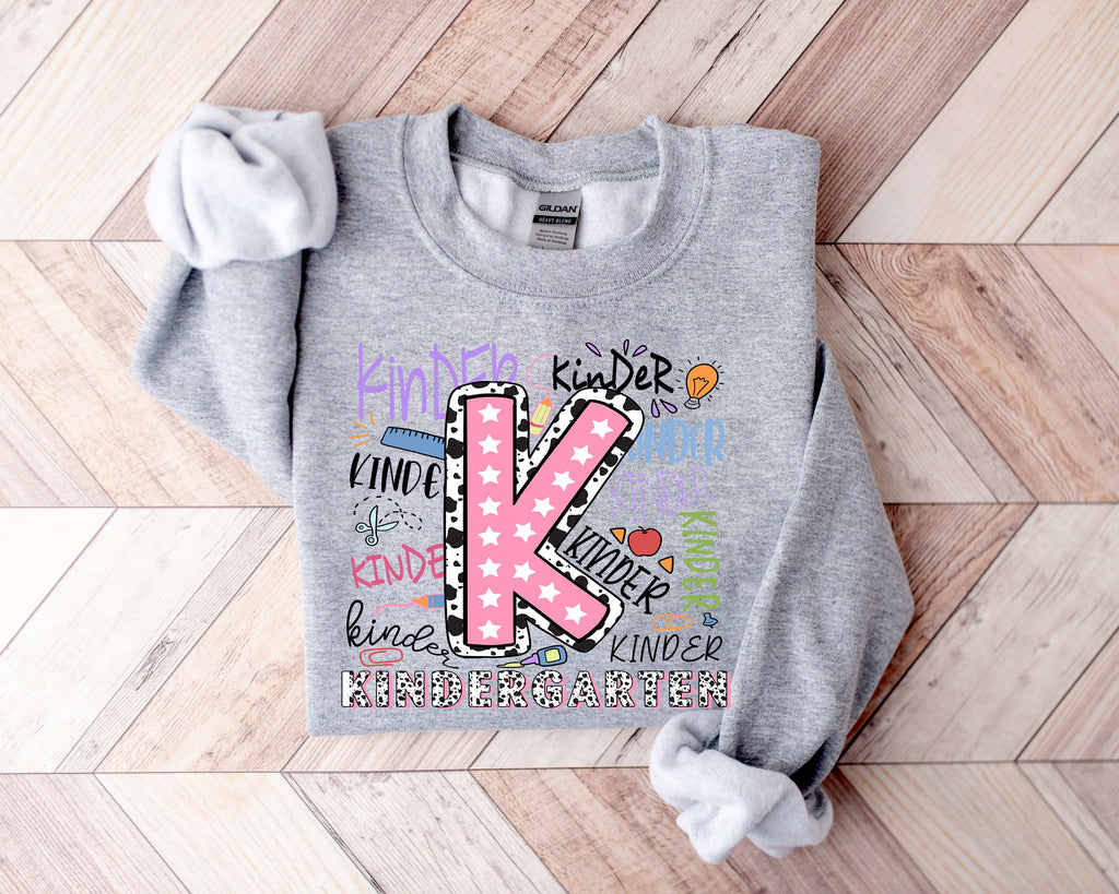 Kindergarten Teacher Sweatshirt: Back To School Shirt