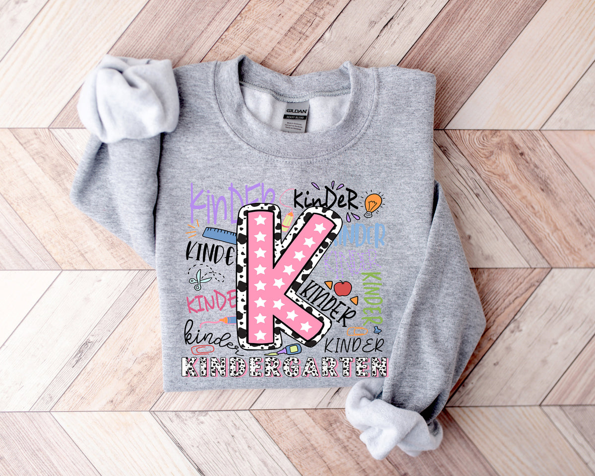 Kindergarten Teacher Sweatshirt: Back To School Shirt