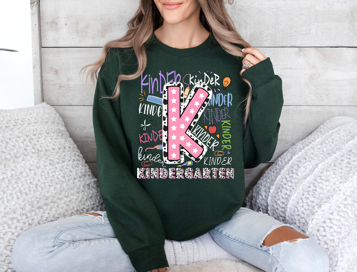 Kindergarten Teacher Sweatshirt: Back To School Shirt