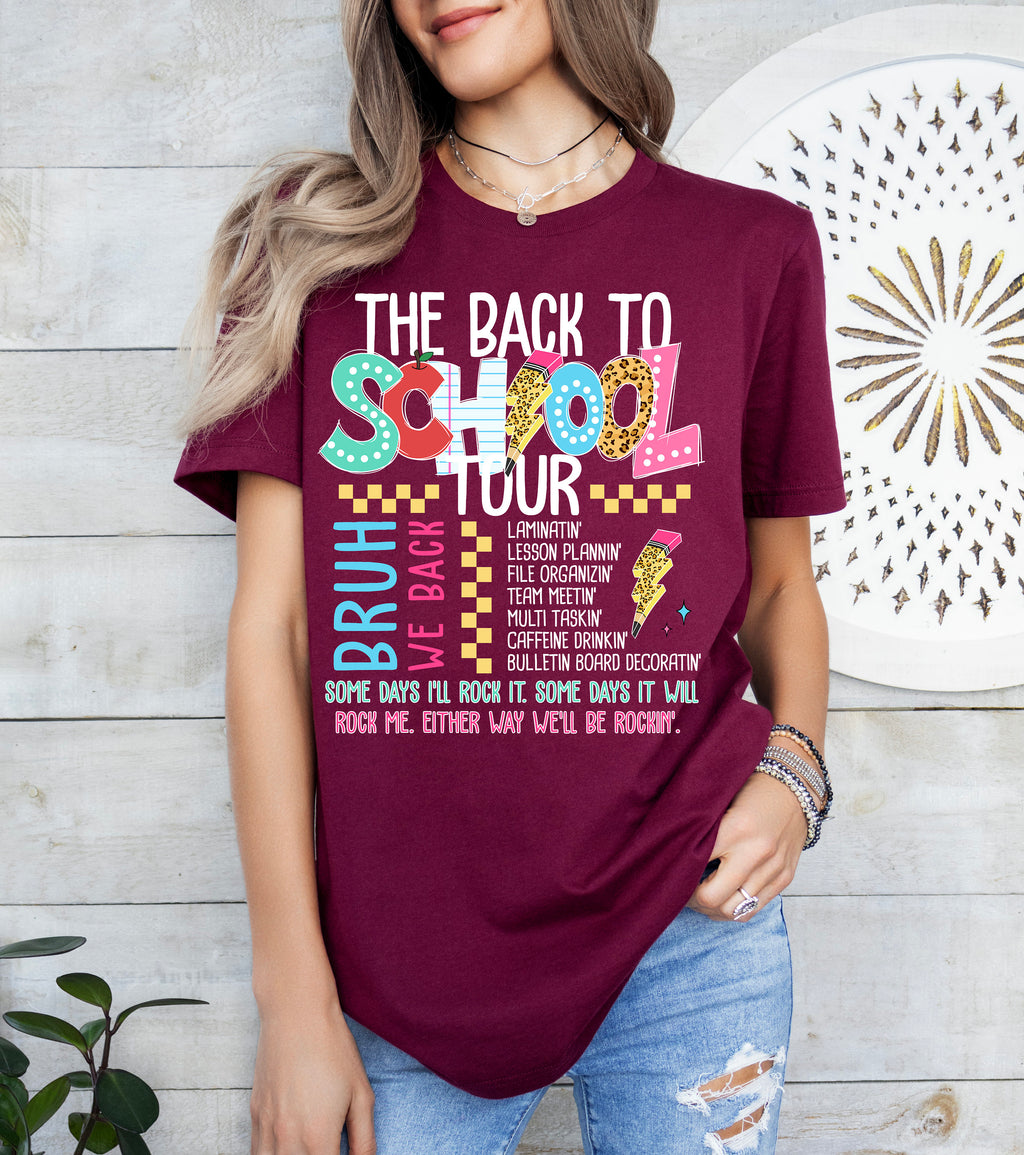 Bruh We Back Teacher Shirt - Back To School Tour
