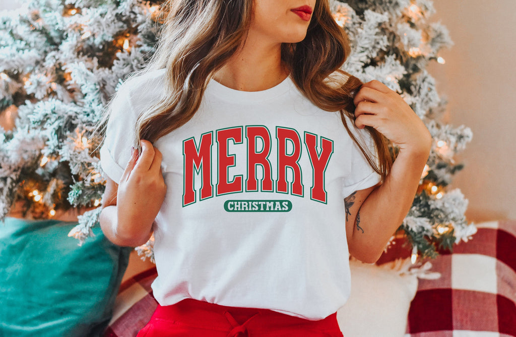 Retro Merry Christmas Sweatshirt: Holiday Crewneck Sweater