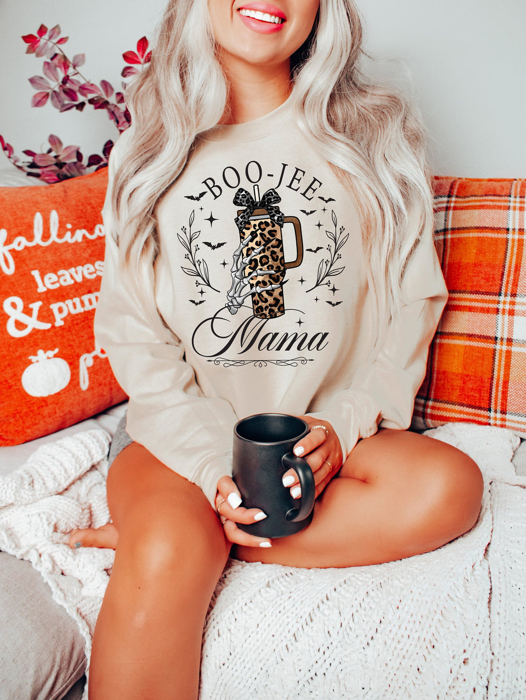 Boojee Mama Ghost Crewneck: Fall Halloween Shirt