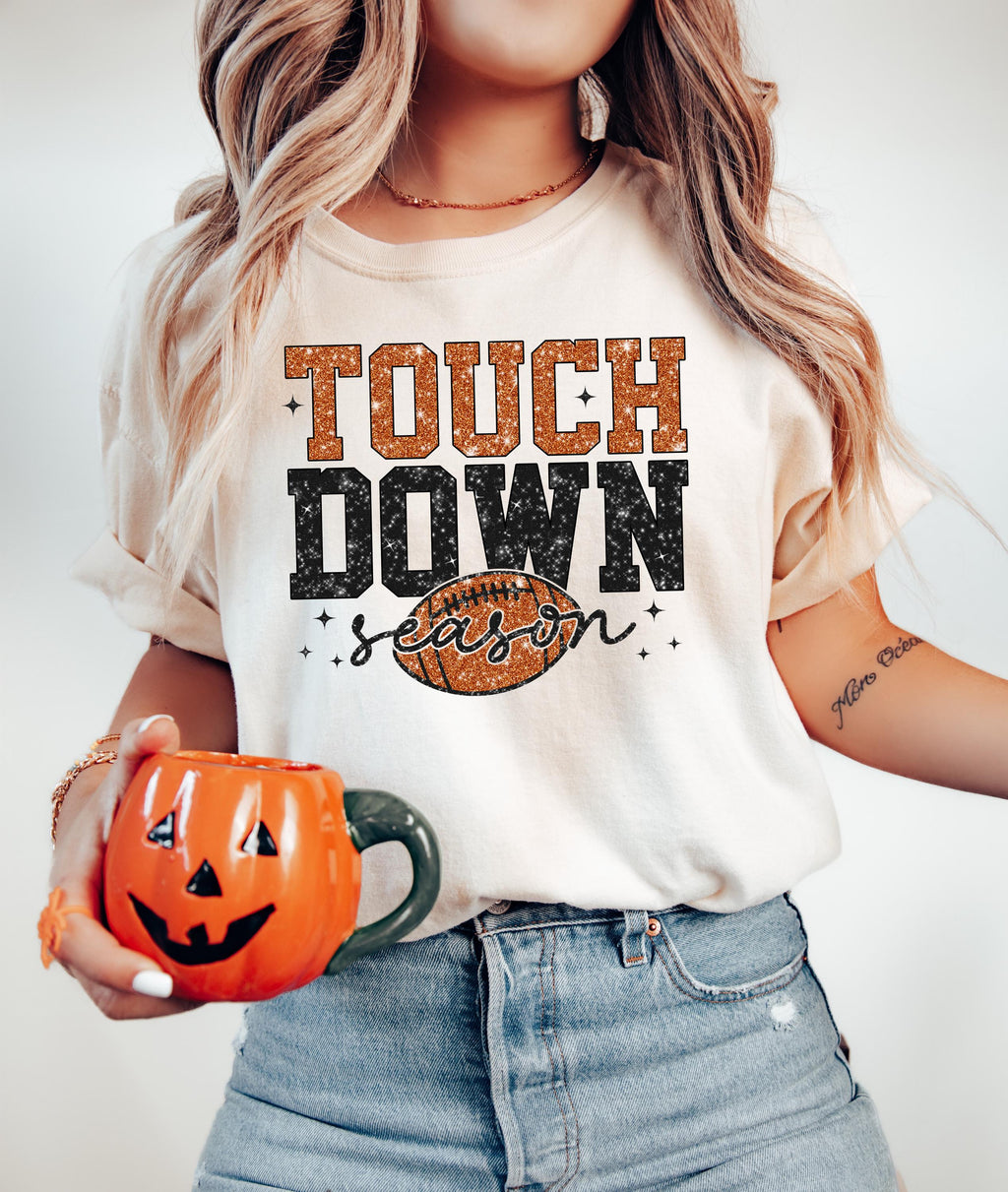Touchdown Season Sweatshirt: Game Day Football Graphic Tee