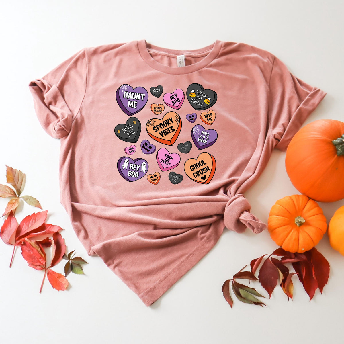 Candy Hearts Halloween Sweatshirt: Spooky Season Treat
