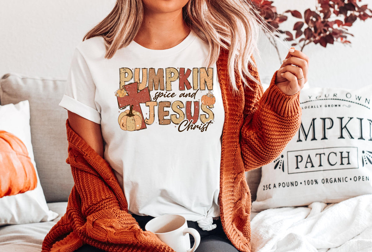 Jesus Pumpkin Spice Shirt: Christian Fall Thanksgiving Sweater