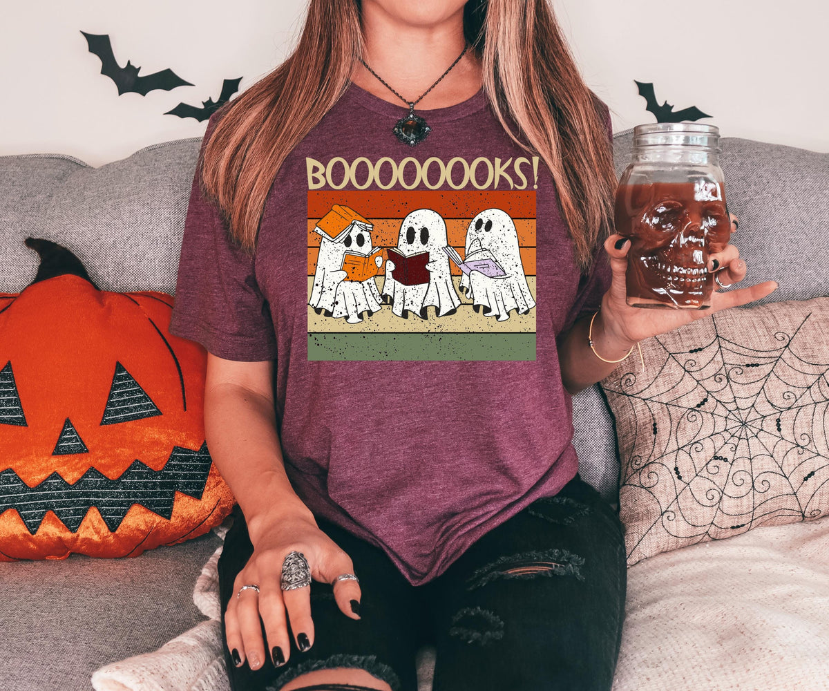 Ghost Book Sweatshirt, Halloween Librarian Shirt, Spooky Season