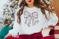 Coquette Christmas Bow Shirt: Merry Christmas Lights Tee