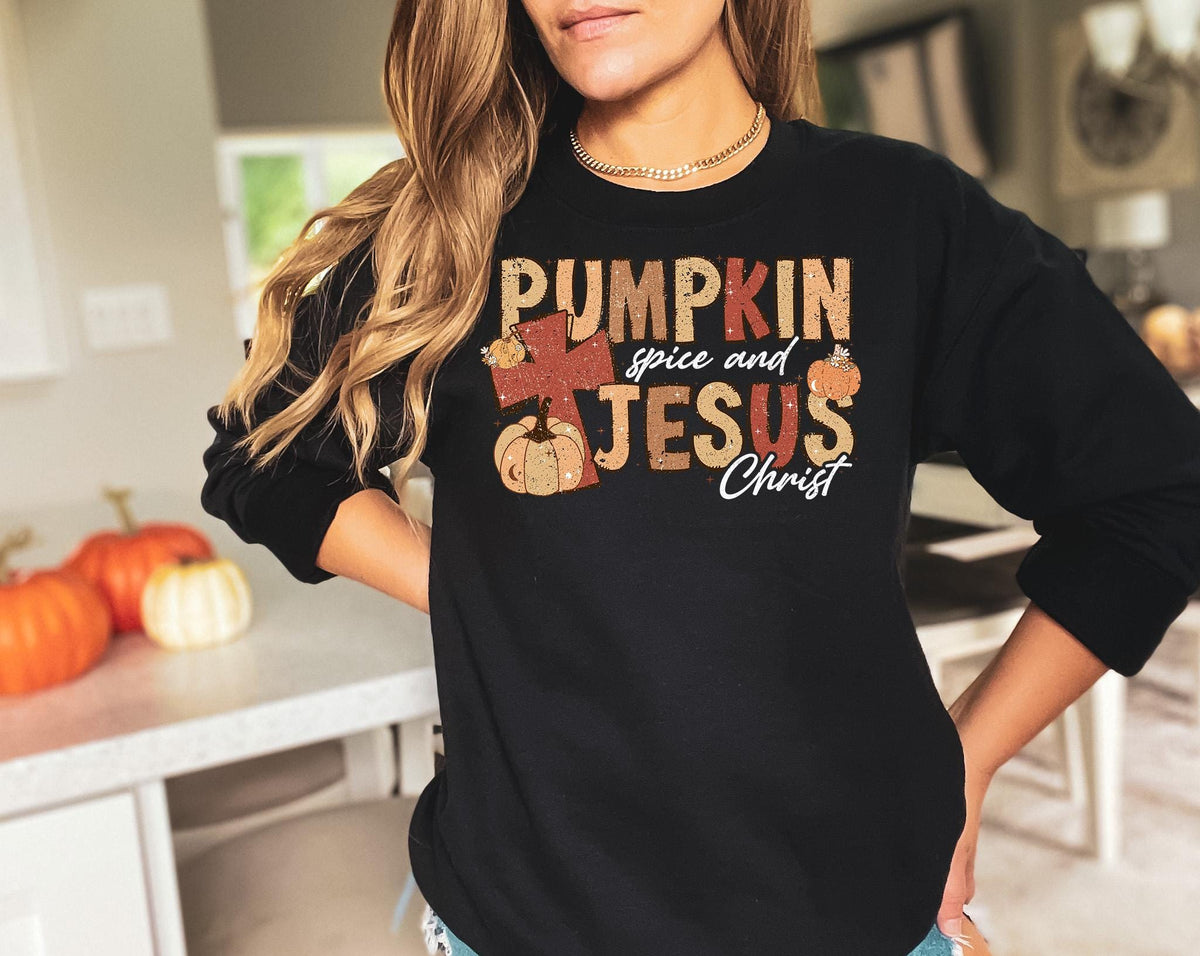 Jesus Pumpkin Spice Shirt: Christian Fall Thanksgiving Sweater
