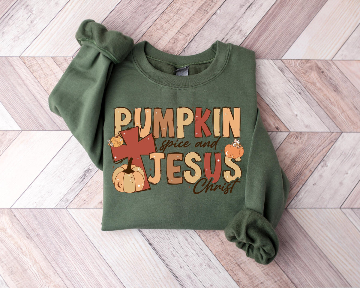 Jesus Pumpkin Spice Shirt: Christian Fall Thanksgiving Sweater