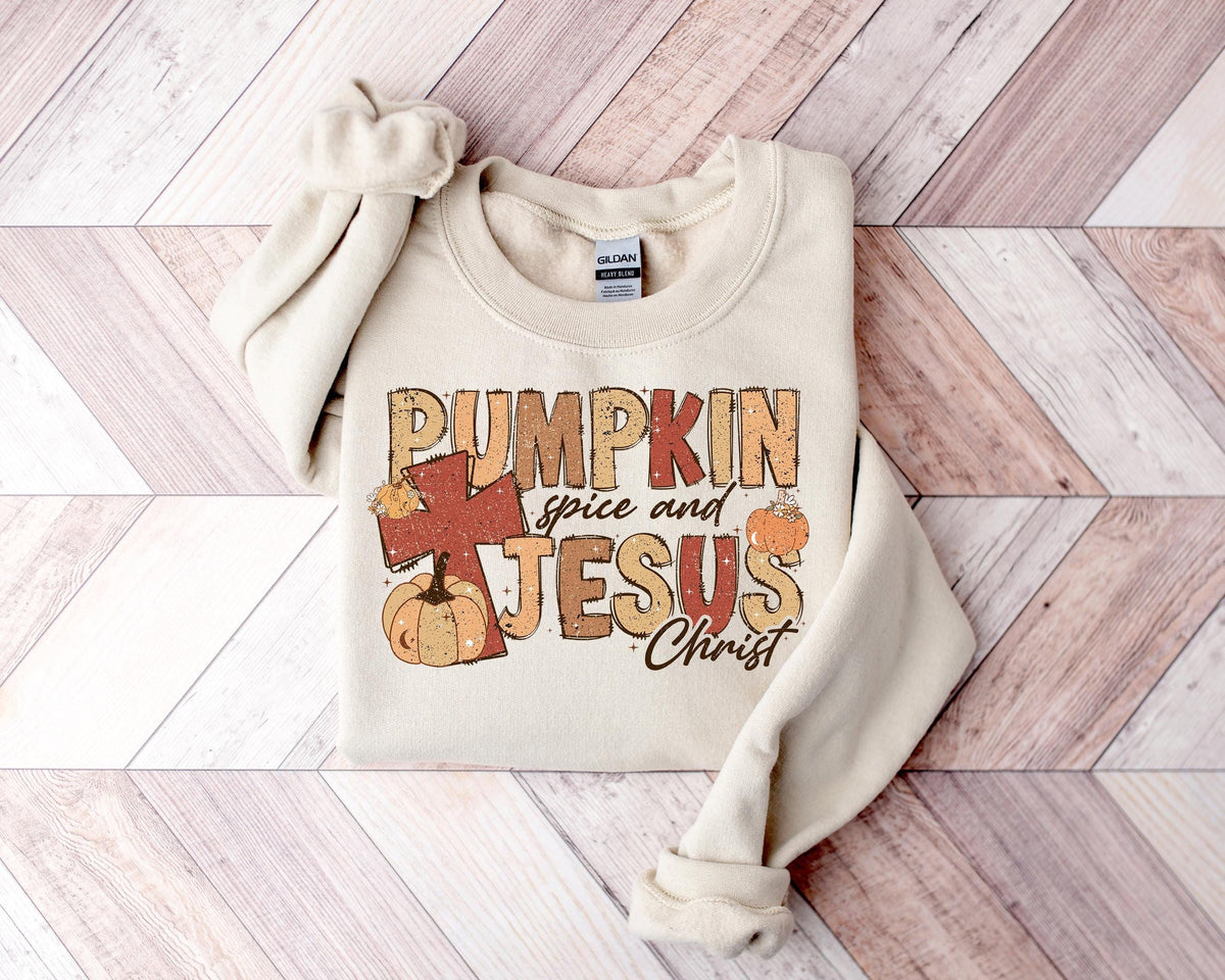 Jesus Pumpkin Spice Shirt: Christian Fall Thanksgiving Sweater