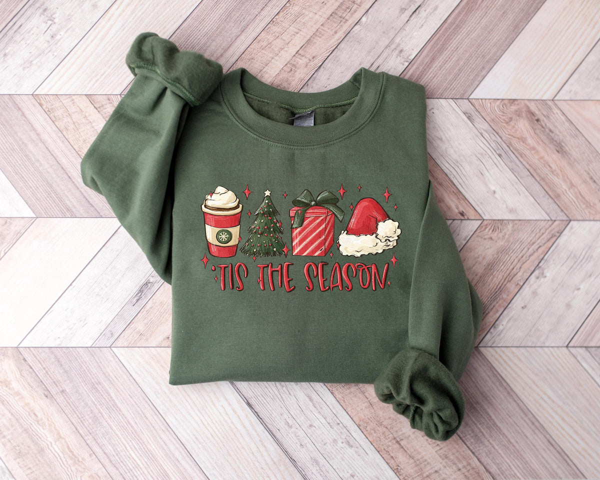 Tis The Season Christmas Sweatshirt: Winter Holiday Shirt
