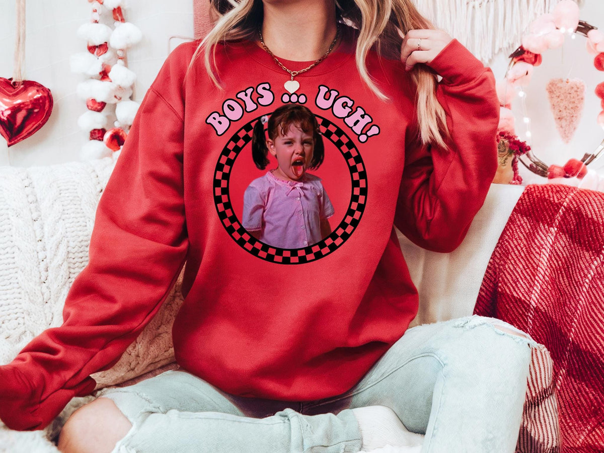Boys UGH Valentine's Day Sweatshirt: Retro Movie Shirt