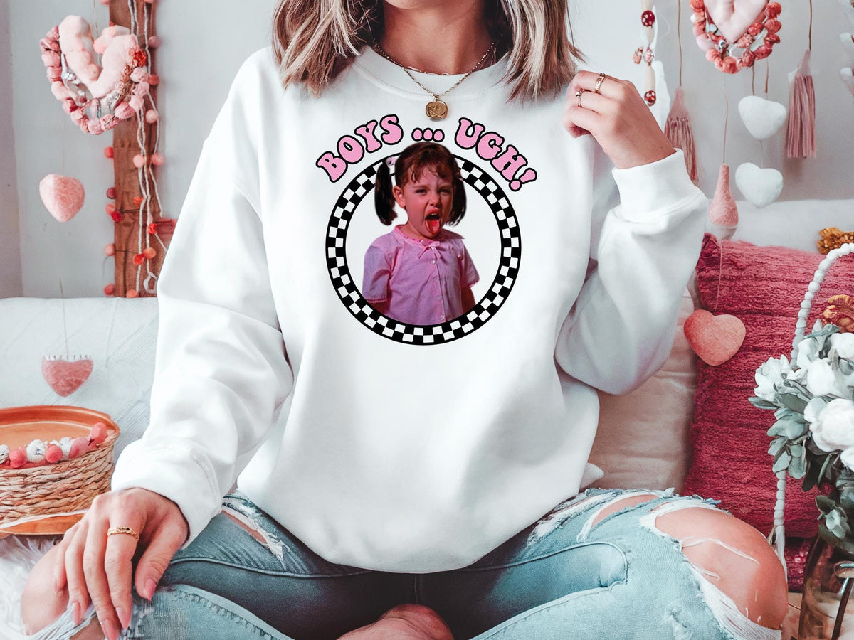 Boys UGH Valentine's Day Sweatshirt: Retro Movie Shirt