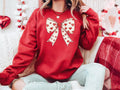 Coquette Valentine's Day Sweatshirt: Heart Bow Retro Shirt