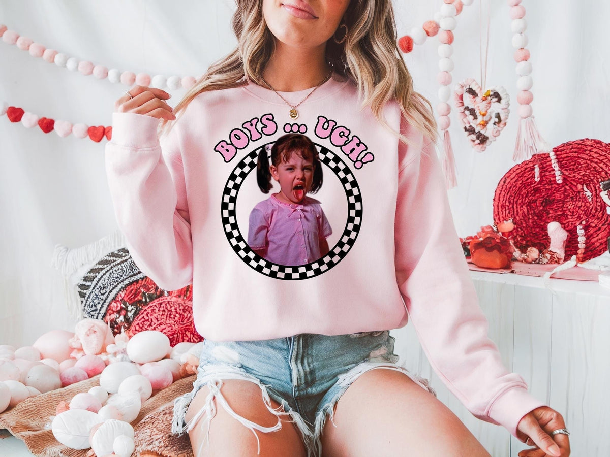 Boys UGH Valentine's Day Sweatshirt: Retro Movie Shirt