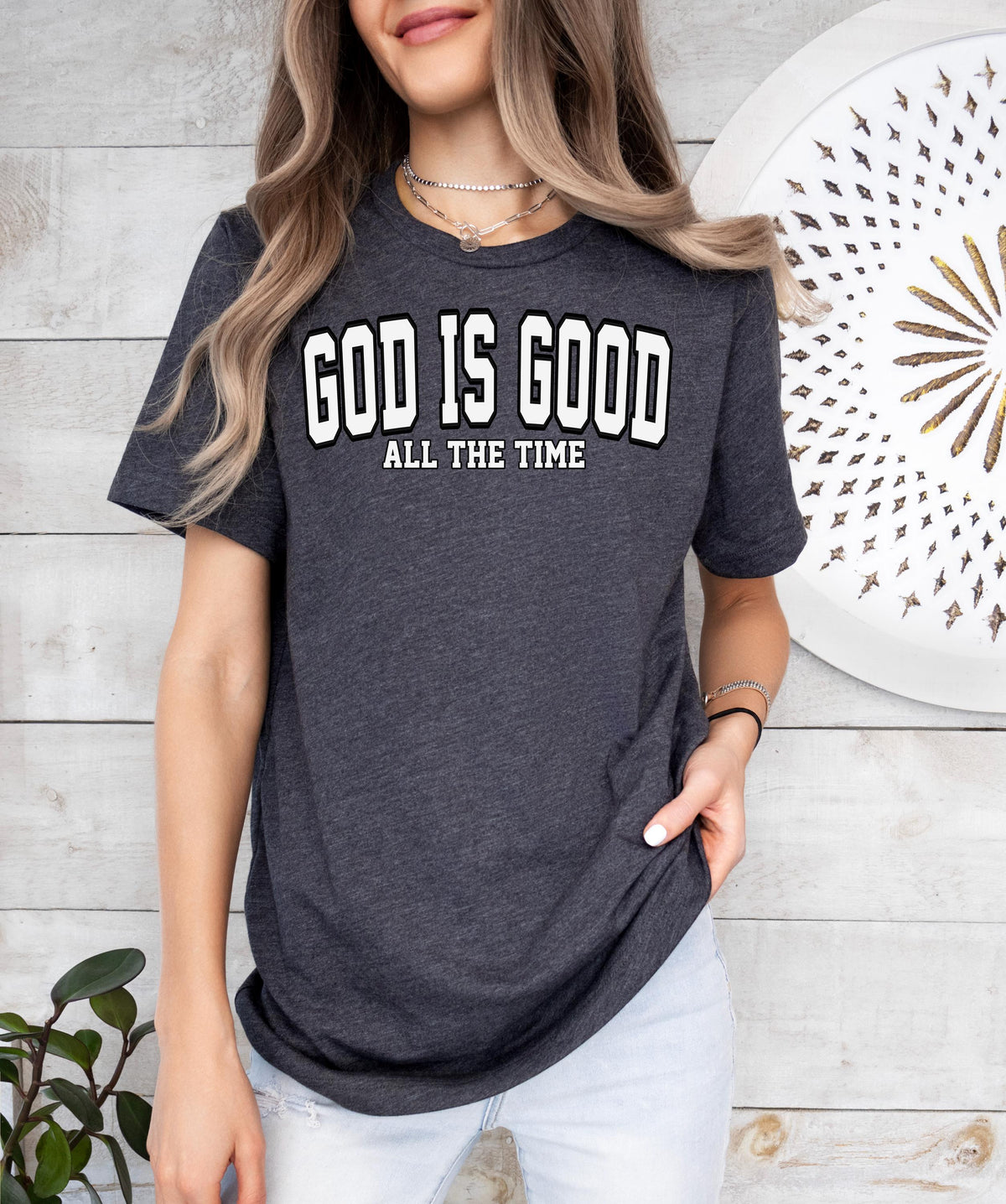 God Is Good Sweatshirt: Retro Christian Faith Shirt