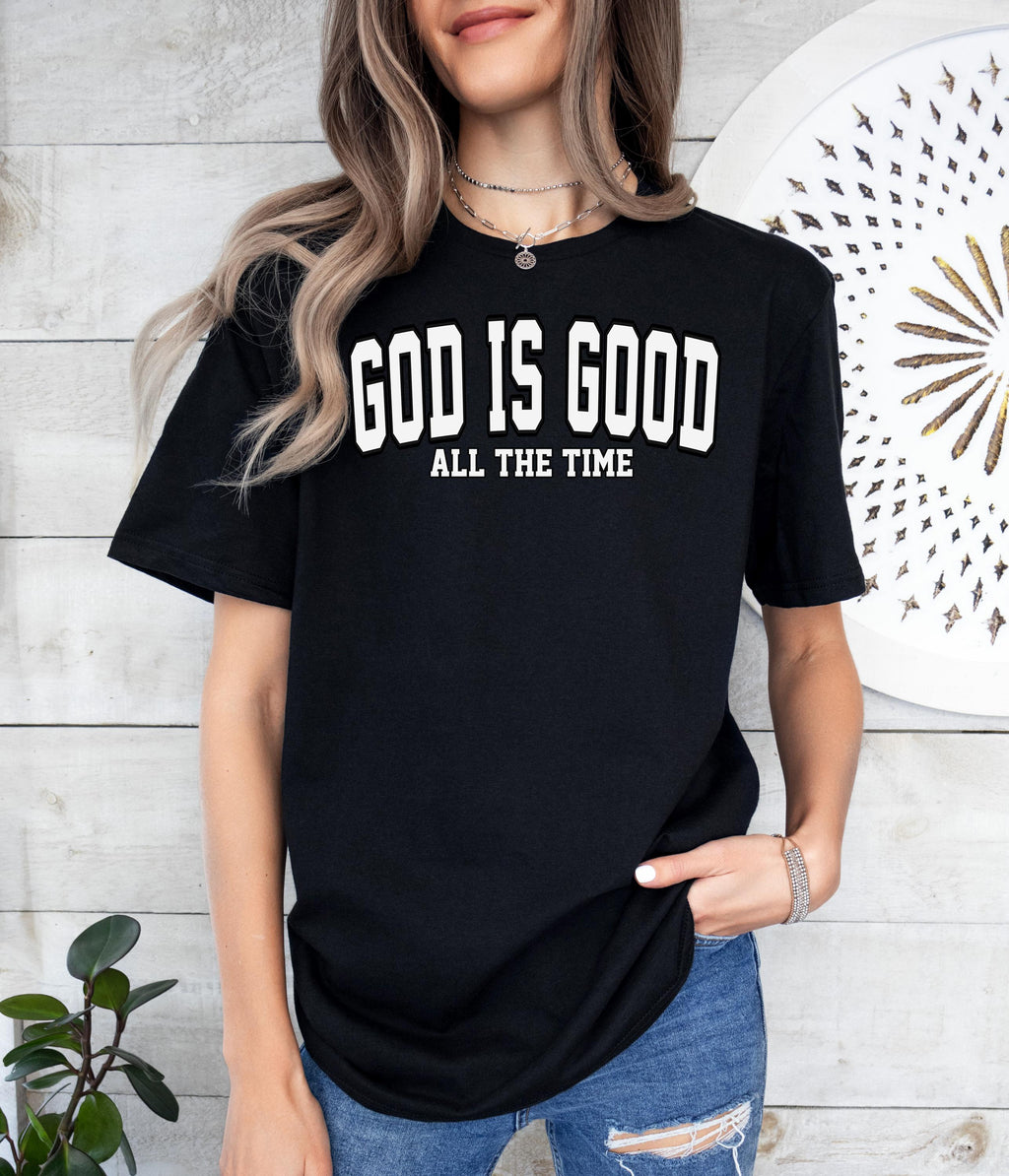 God Is Good Sweatshirt: Retro Christian Faith Shirt