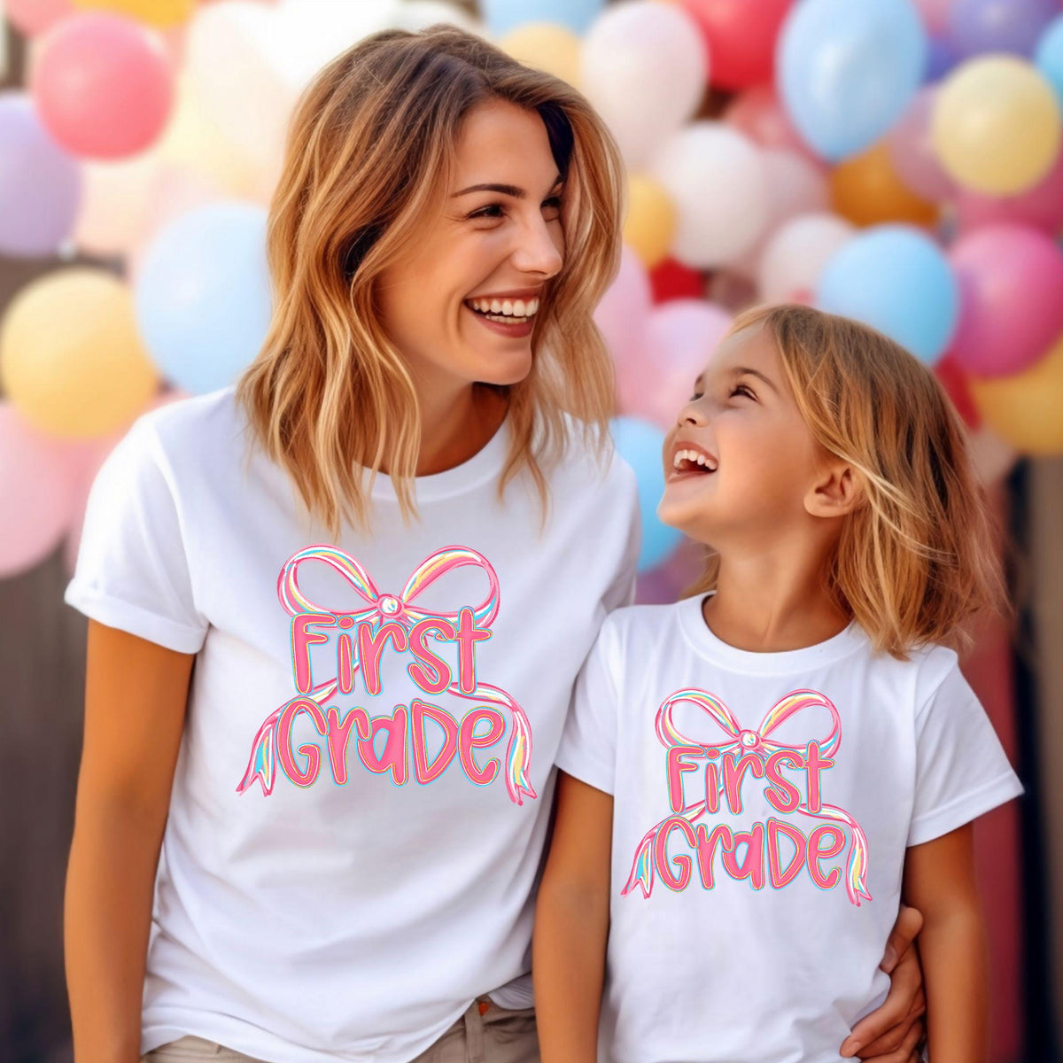 Preppy Pink Bow Back to School Shirt: Coquette Style Cotton Tee