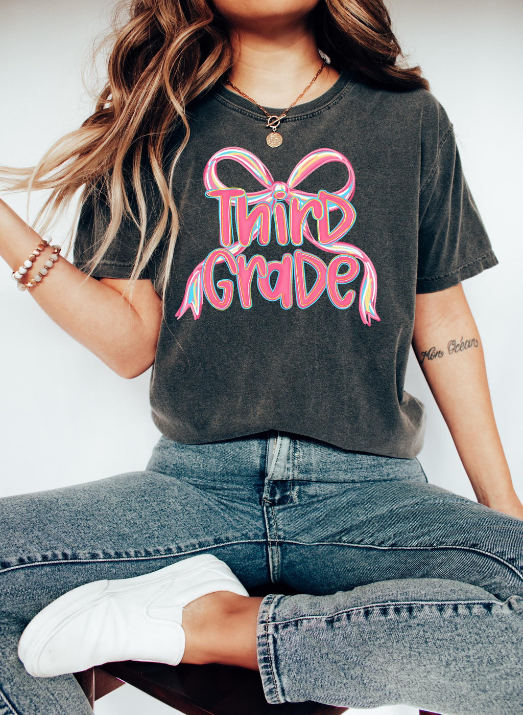 Coquette Back to School Shirt: Pink Bow, 3rd Grade Tee