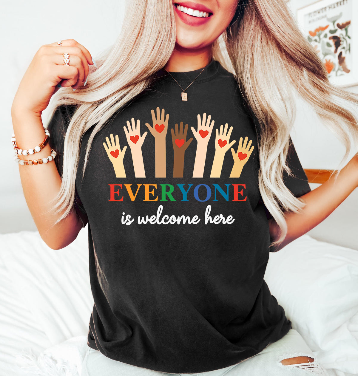 Everyone is Welcome Here Shirt: Inclusion Equality Back to School Tee