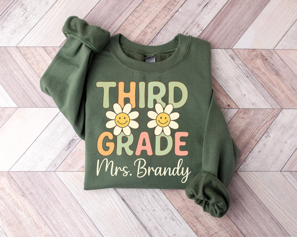 Custom Teacher Name Shirt: First Day of School Gift, Matching Team Tees