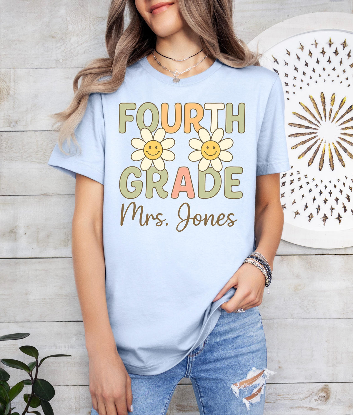Custom Teacher Name Shirt: First Day of School Gift, Matching Team Tees