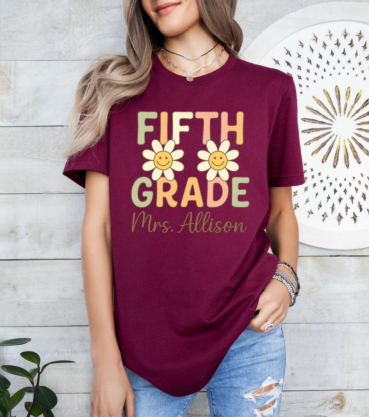 Custom Teacher Name Shirt: First Day of School Gift, Matching Team Tees