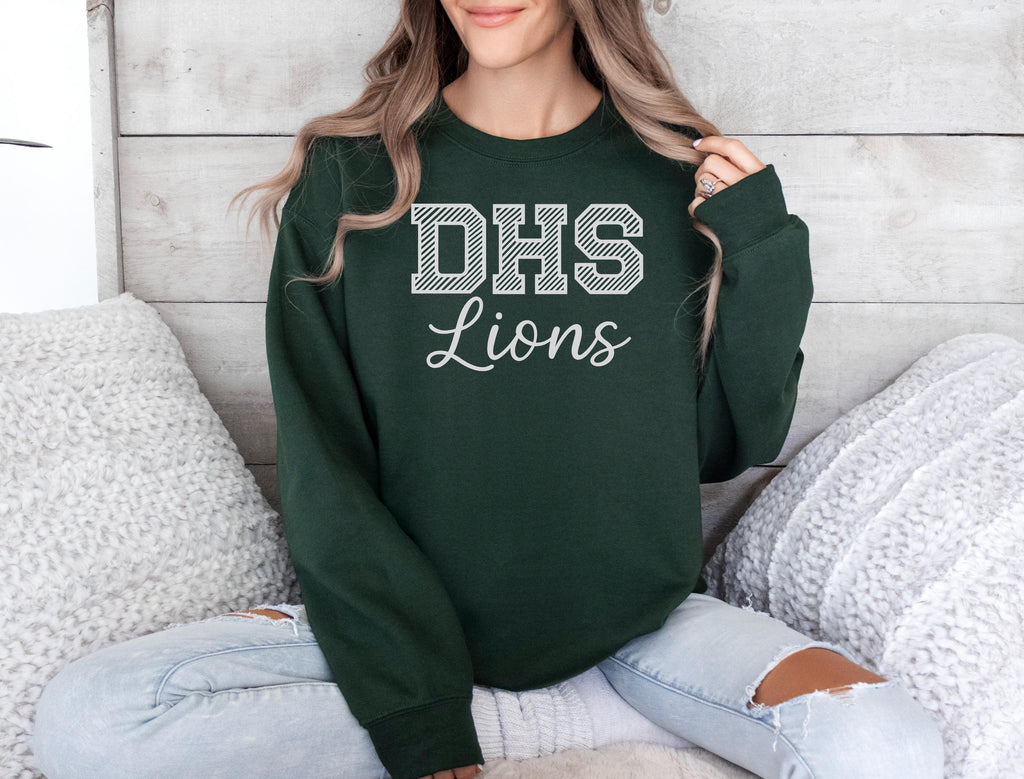 Custom Mascot Sweatshirt: Personalized School Team Crewneck