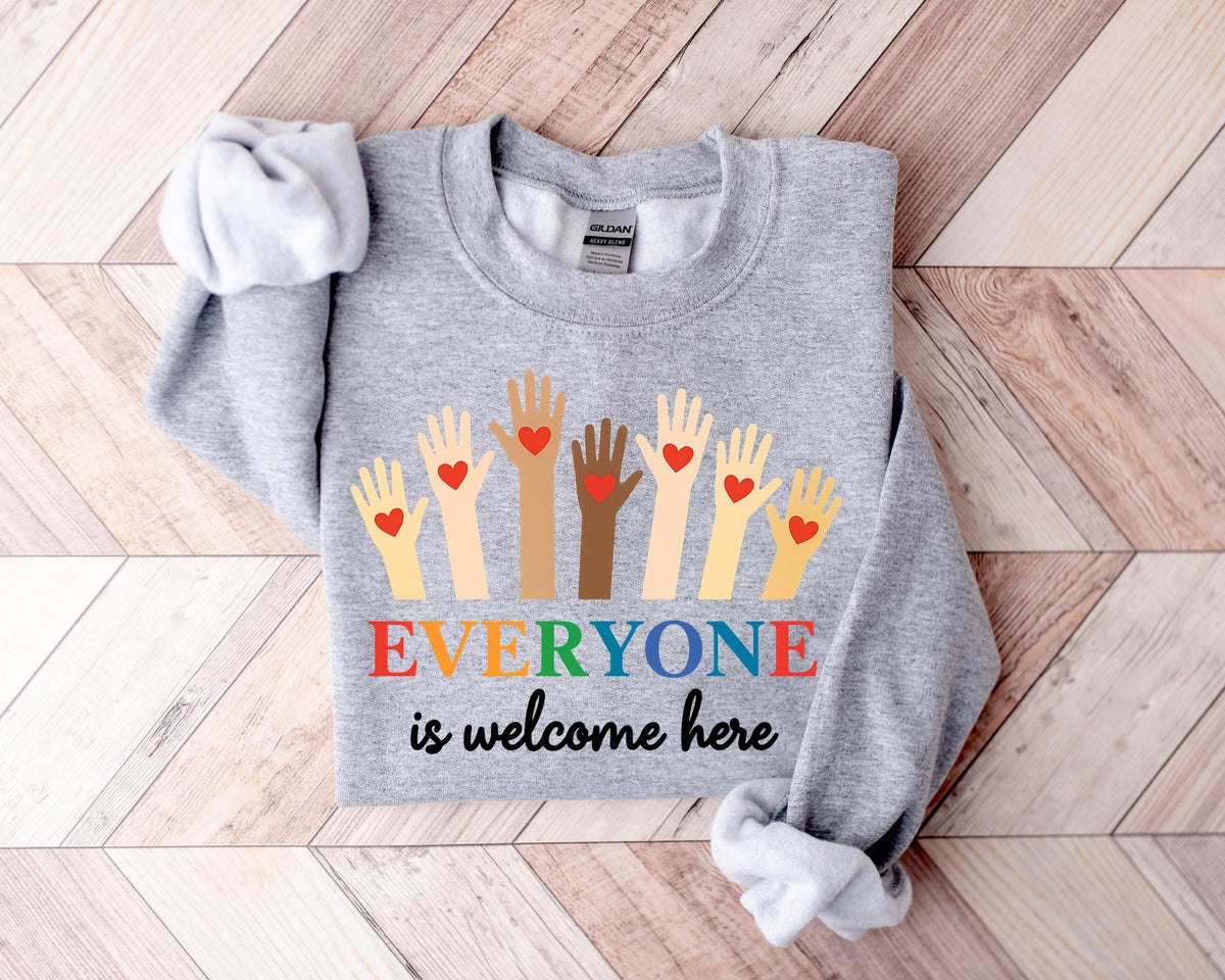 Everyone is Welcome Here Shirt: Inclusion Equality Back to School Tee