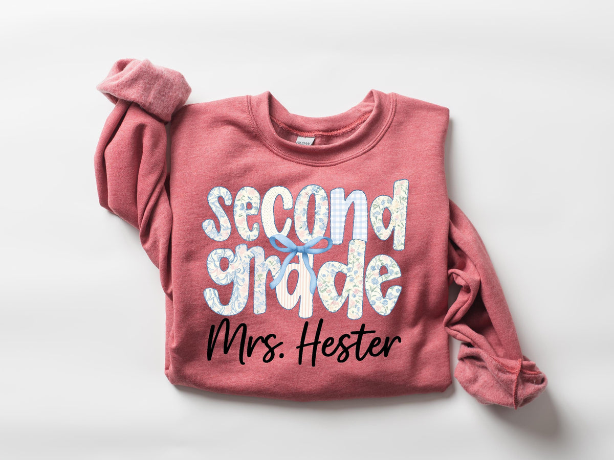 Coquette Bow Teacher Shirt: Elementary School Grades