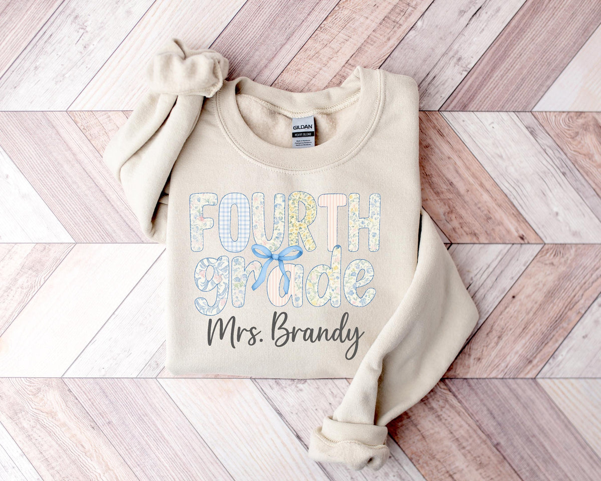 Coquette Bow Teacher Shirt: Elementary School Grades