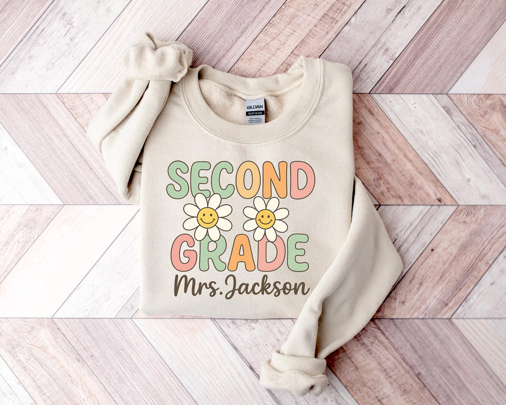 Custom Teacher Name Shirt: First Day of School Gift, Matching Team Tees