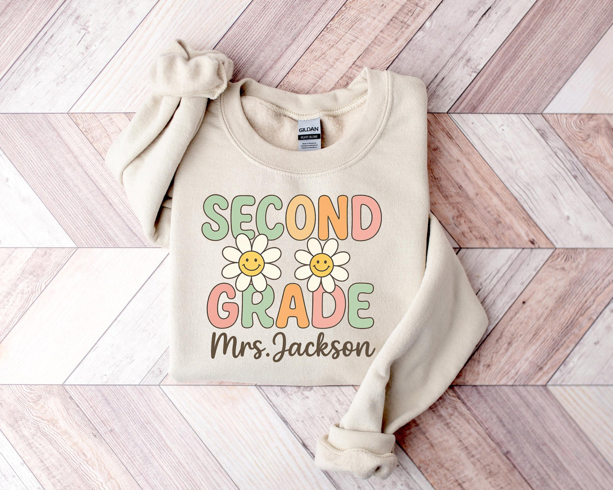 Custom Teacher Name Shirt: First Day of School Gift, Matching Team Tees