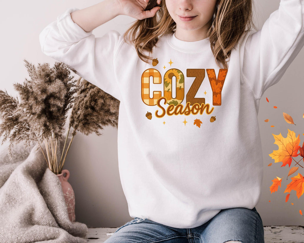 Cozy Season Sweatshirt: Retro Fall Graphic Tee