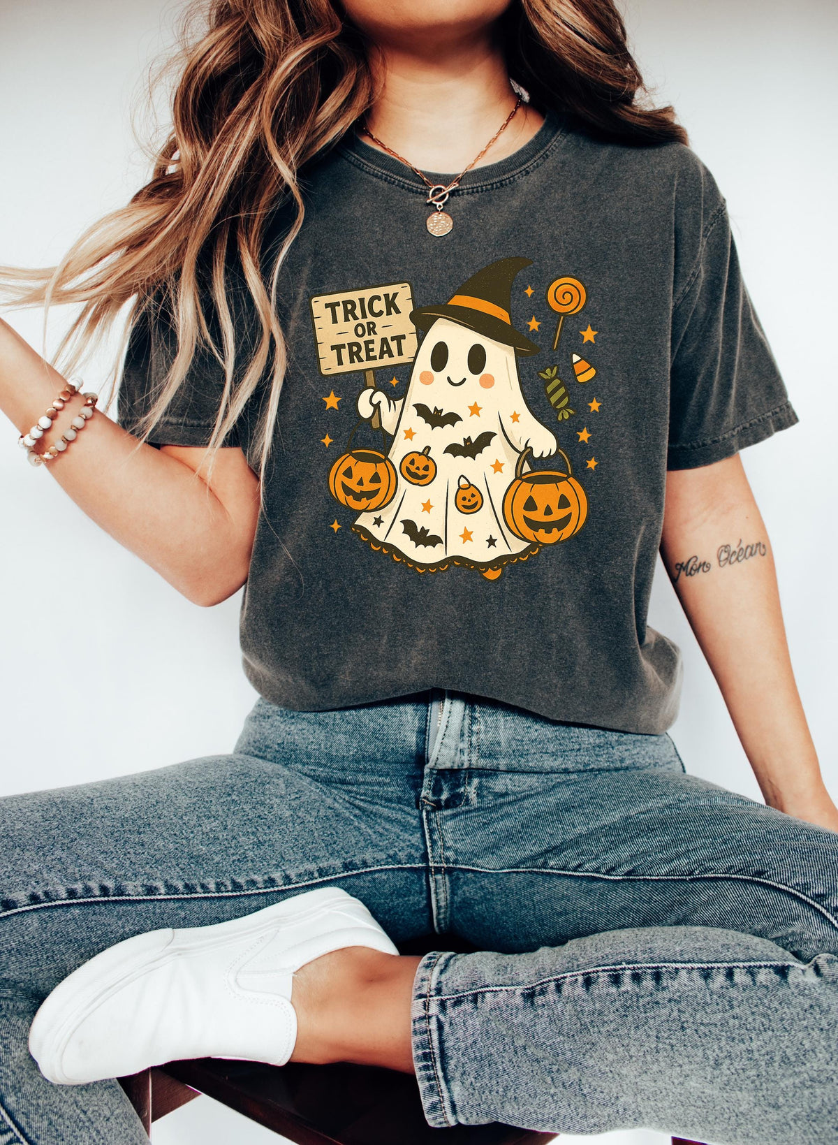 Cute Ghost Halloween Shirt, Spooky Season Graphic Tee