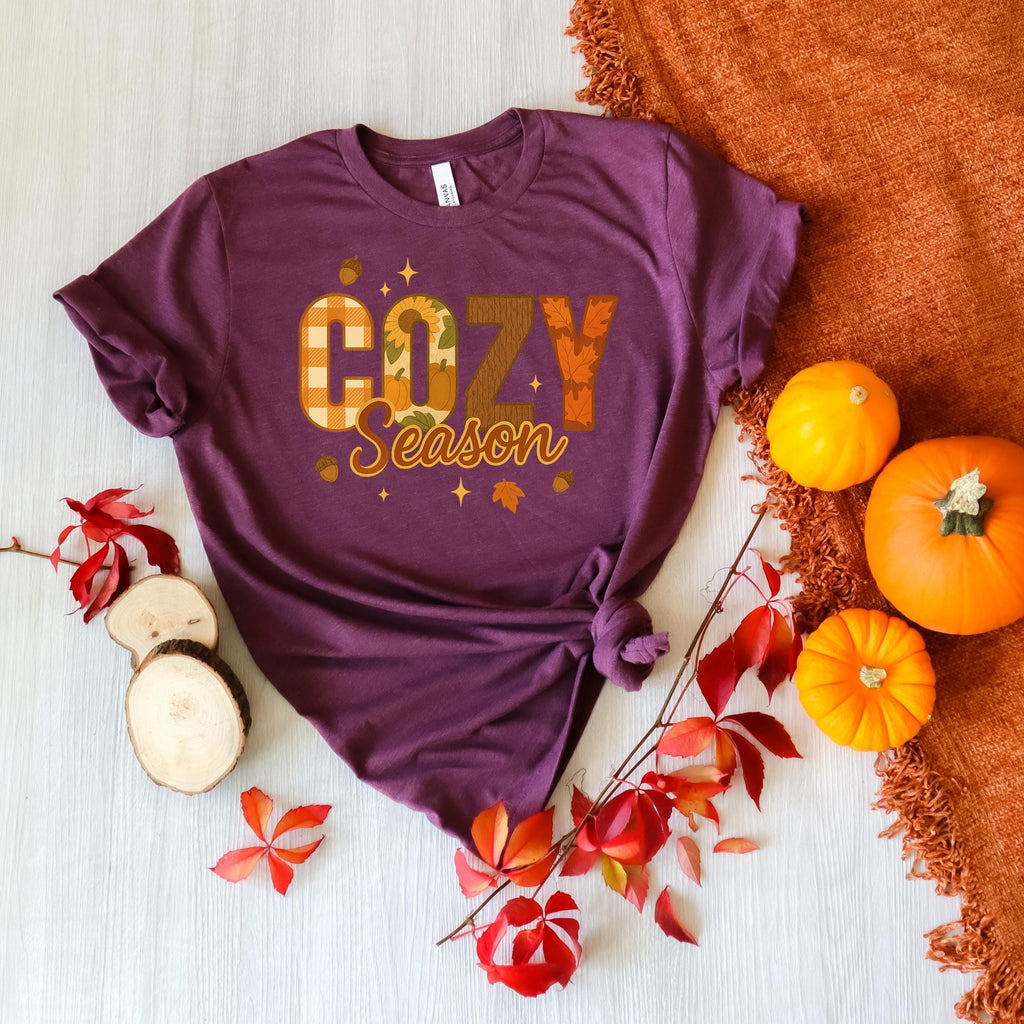 Cozy Season Sweatshirt: Retro Fall Graphic Tee
