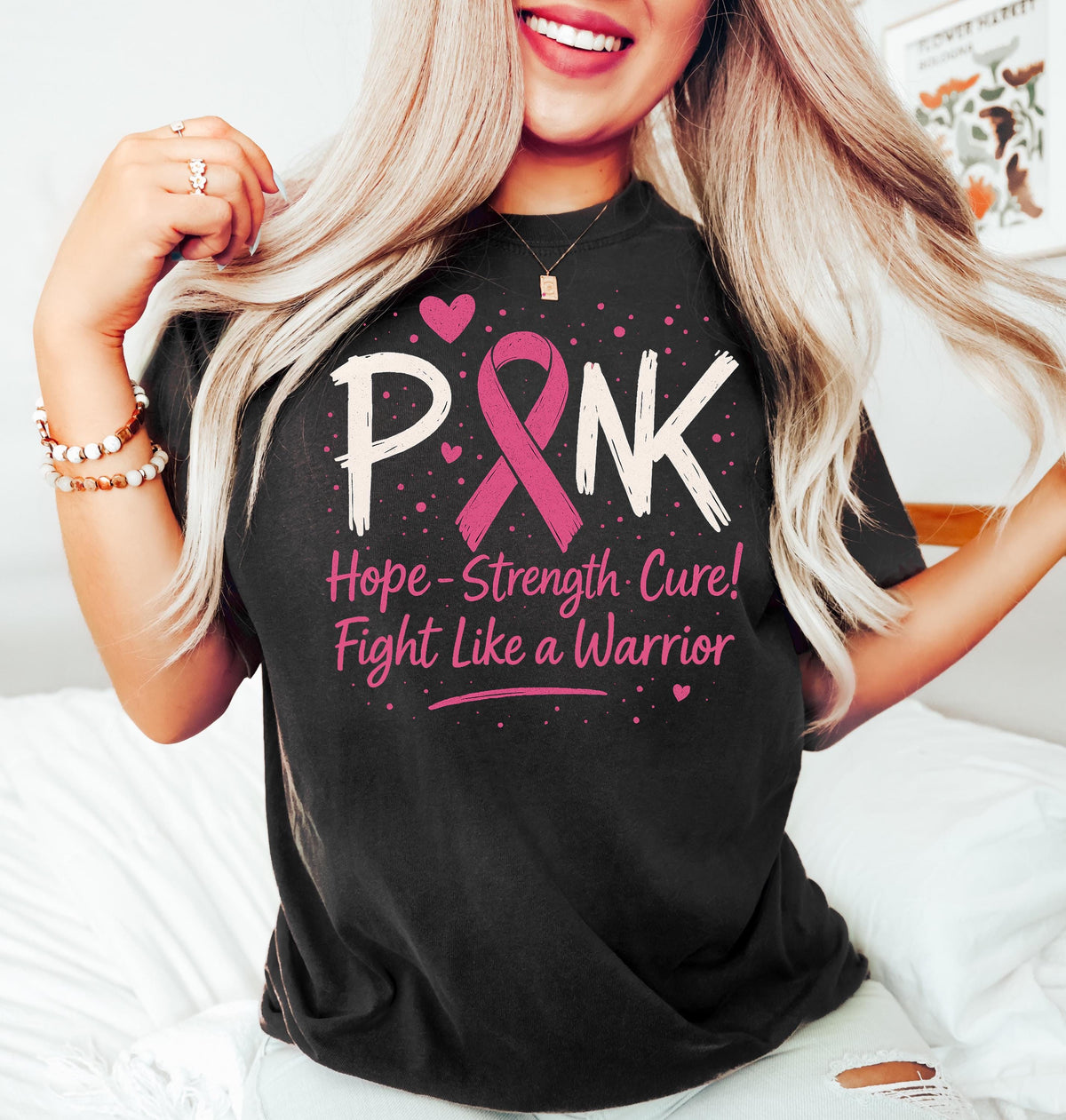 Breast Cancer Awareness Shirt, PINK Ribbon Support Tee