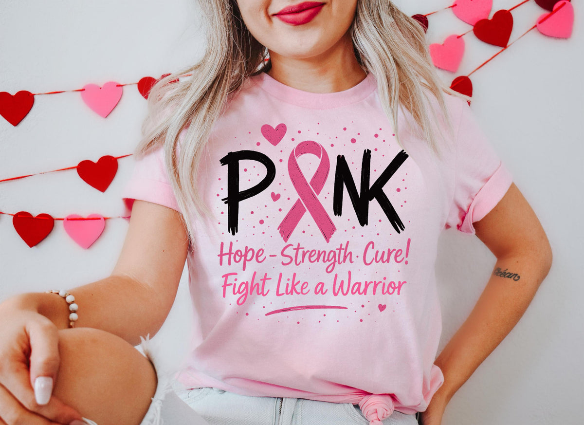 Breast Cancer Awareness Shirt, PINK Ribbon Support Tee