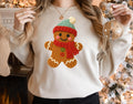 Christmas Gingerbread Man Shirt, Cozy Crochet Style Tee (DTF Transfer)