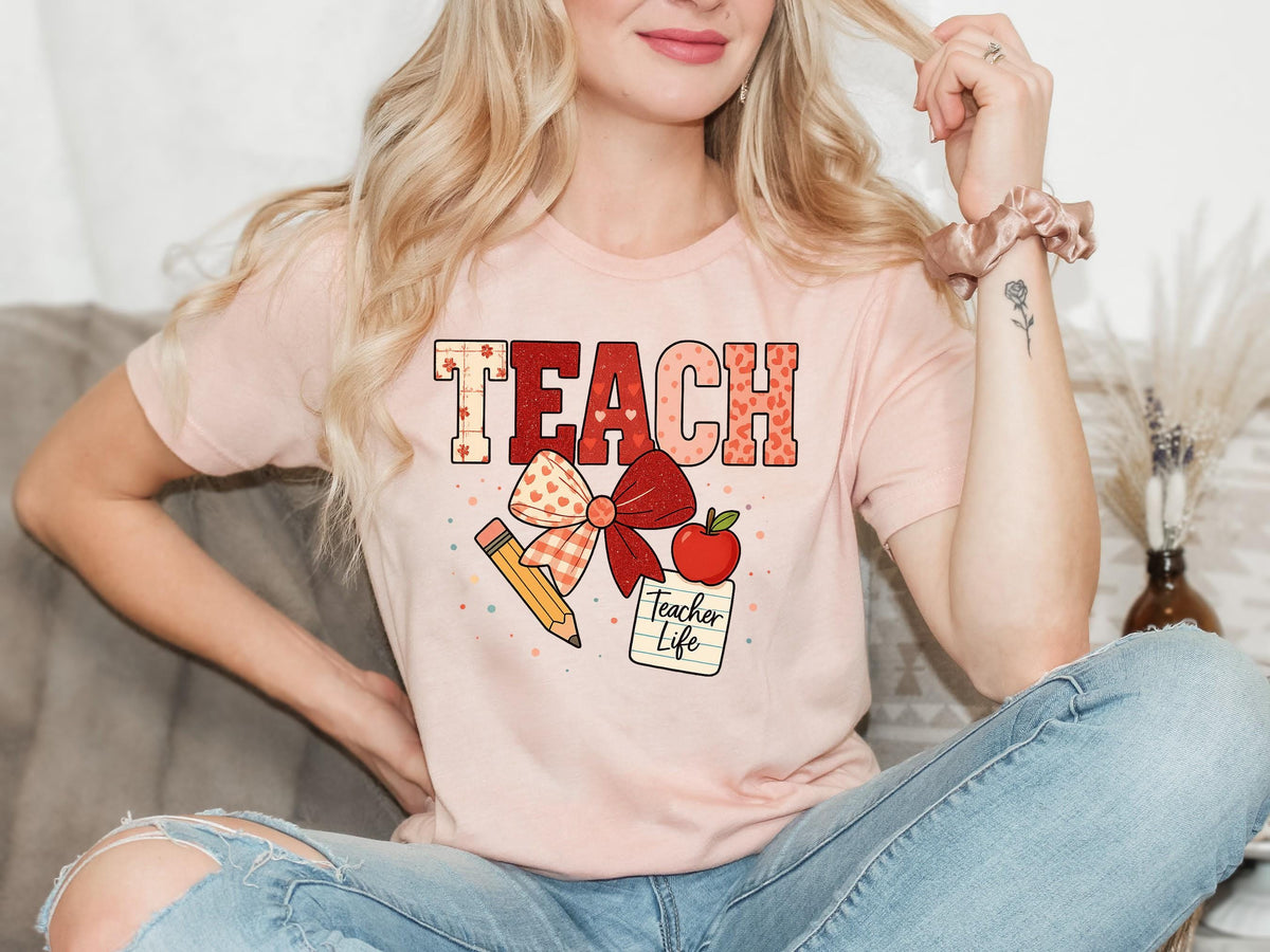 Teach Sweatshirt, Teacher Life Valentine's Crewneck
