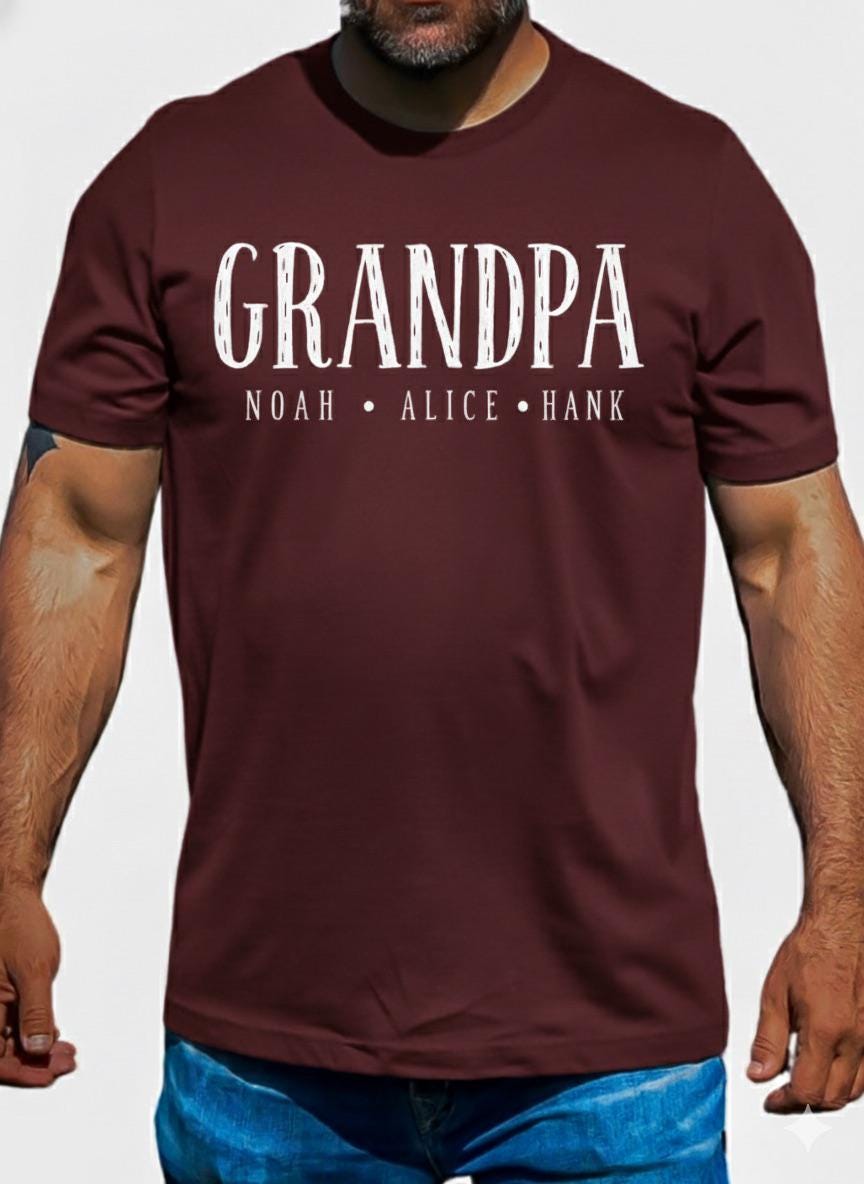 Custom Grandpa Sweatshirt With Kids Names, Fathers Day Gift