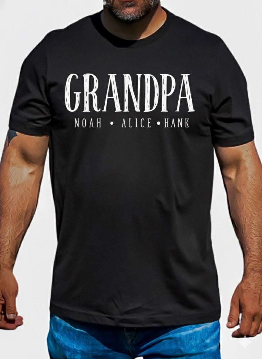 Custom Grandpa Sweatshirt With Kids Names, Fathers Day Gift