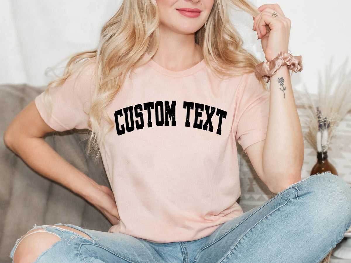 Custom Text Sweatshirt, Personalized Logo Shirt