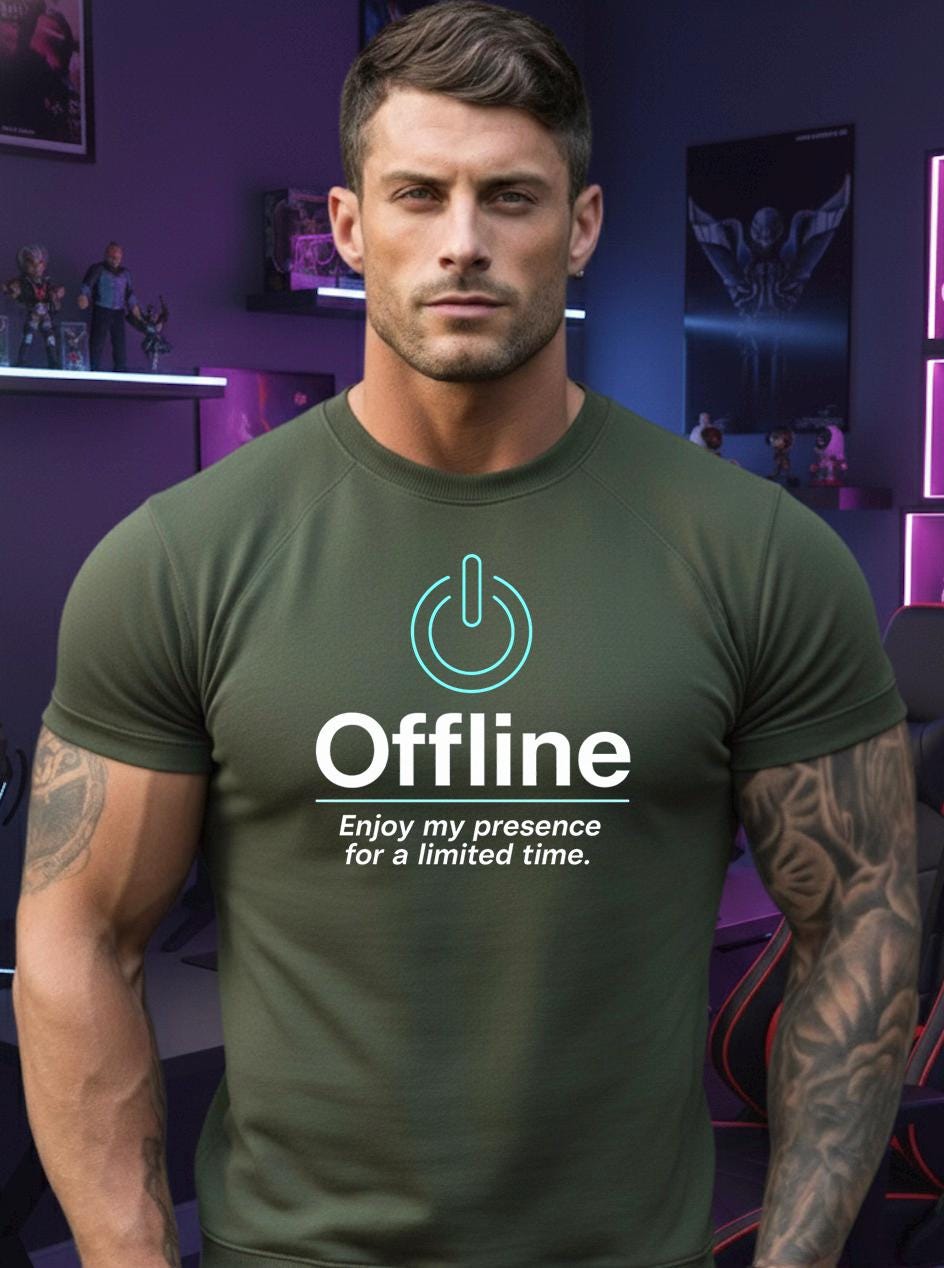 Offline Gamer Shirt, Funny Video Game Gift