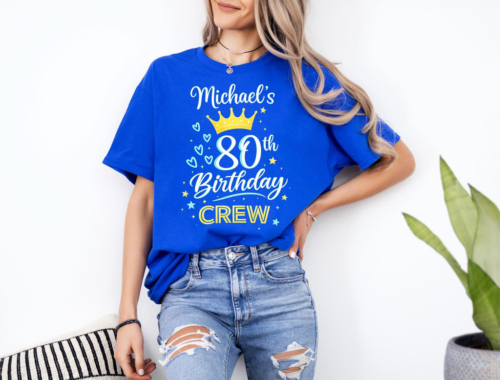 80th Birthday Crew T-Shirt, King Papa Tee