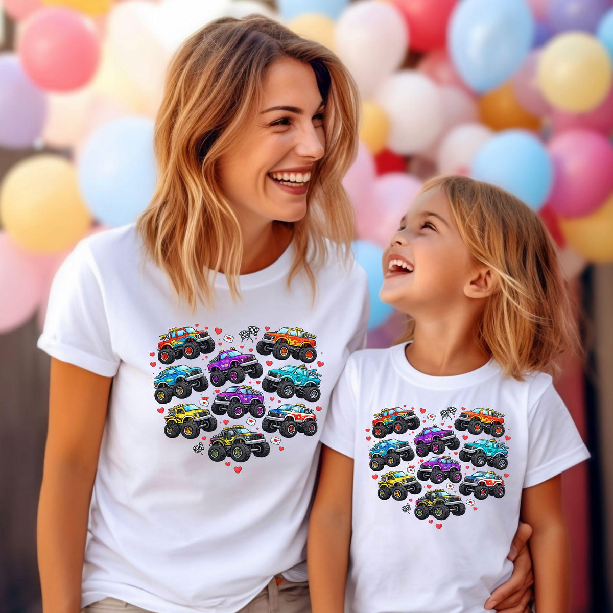Monster Truck Valentine Shirt, Boys Kids Toddler Outfit