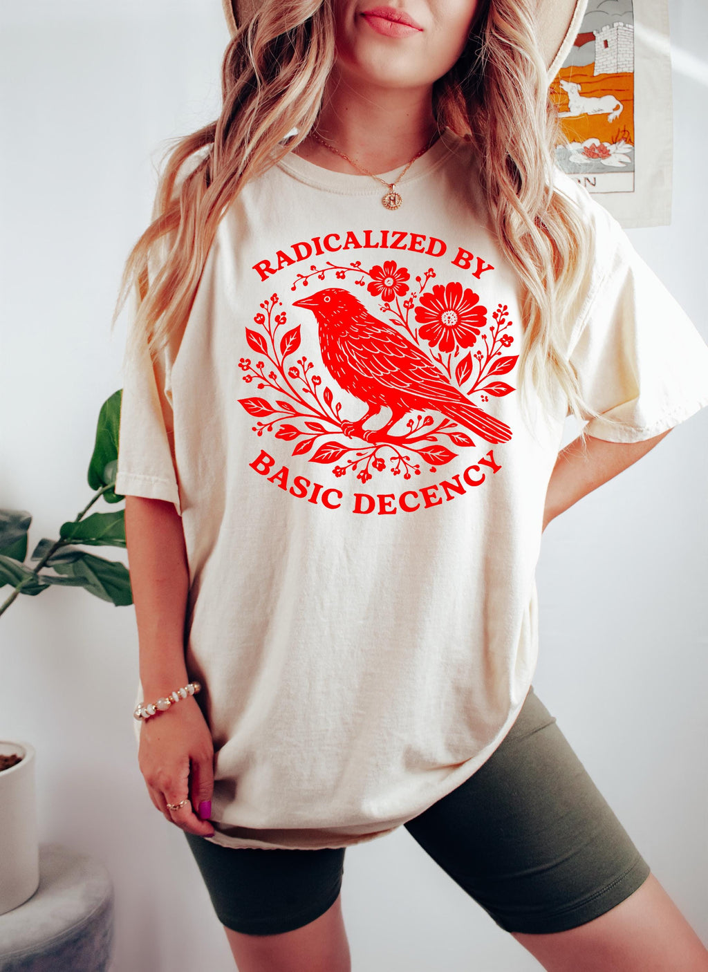 Floral Protest Sweatshirt, Radicalized By Basic Decency, Feminist Gift