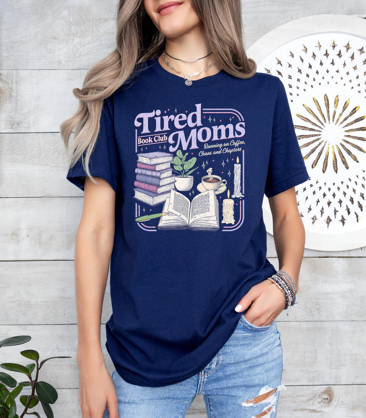 Tired Moms Book Club Sweatshirt, Coffee Chaos Chapters, Bookish Gift